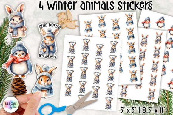 Download Winter Animals Stickers, Cozy Animals - Cozy animals Collection