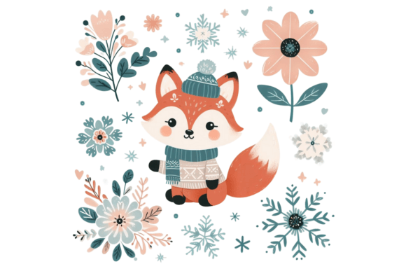 Download Cute Winter Fox PNG Sublimation - Premium Resources