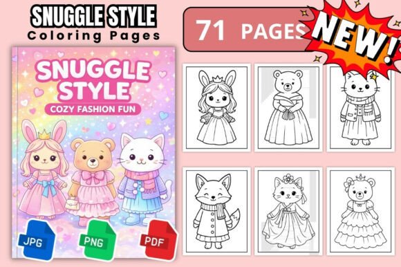 Download Snuggle Style Cozy Animals Coloring Book - Cozy animals Collection