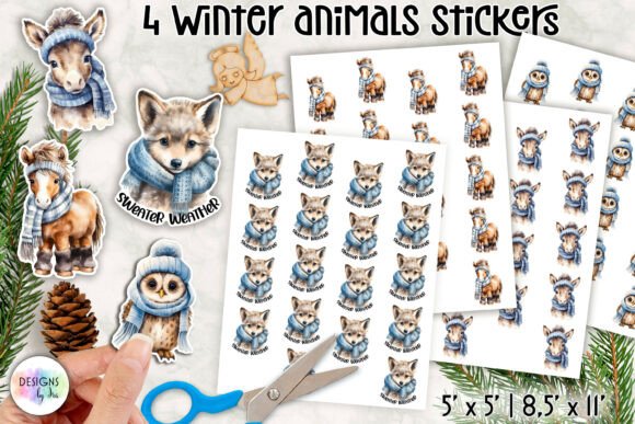 Download Winter Animals Stickers, Cozy Animals - Cozy animals Collection