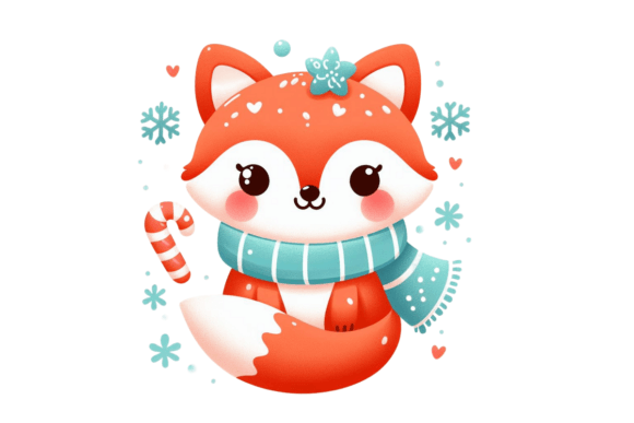 Download Cute Winter Fox PNG Sublimation - Fox Collection