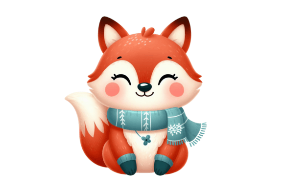 Download Cute Winter Fox PNG Sublimation - Fox Collection
