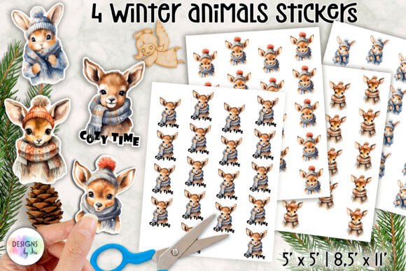 Download Winter Animals Stickers, Cozy Animals - Cozy animals Collection