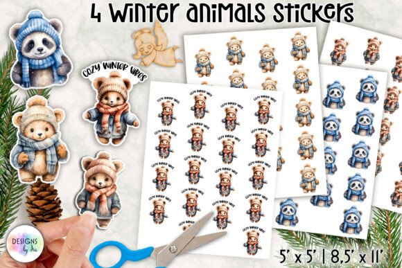 Download Winter Animals Stickers, Cozy Animals - Cozy animals Collection