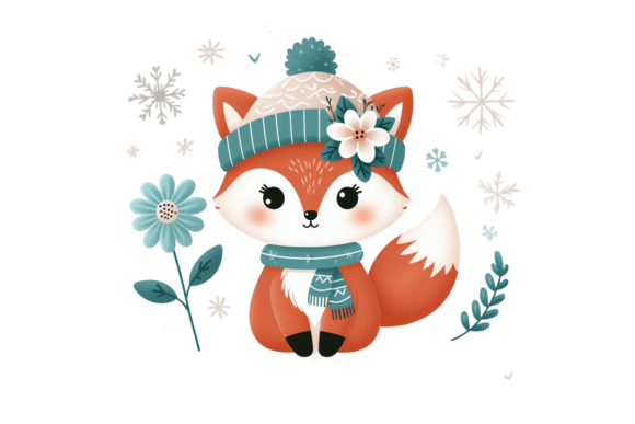 Download Cute Winter Fox PNG Sublimation - Premium Resources
