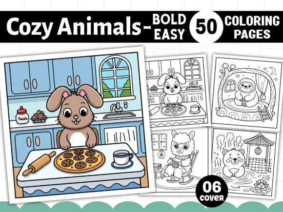Download Bold Easy Cozy Animals Coloring Pages - Cozy animals Collection