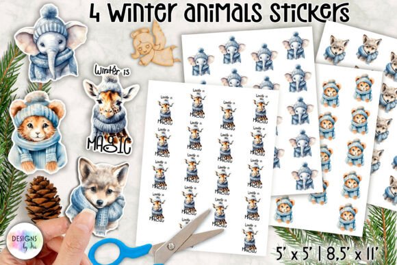 Download Winter Animals Stickers, Cozy Animals - Cozy animals Collection