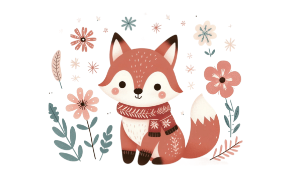 Download Cute Winter Fox PNG Sublimation - Fox Collection
