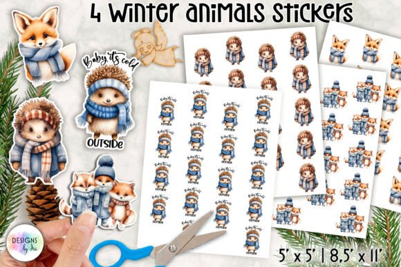Download Winter Animals Stickers, Cozy Animals - Cozy animals Collection