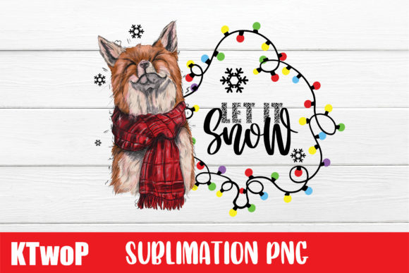 Download Let It Snow, Merry Christmas Fox Clipart - Fox Collection