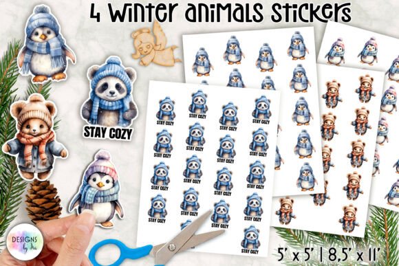 Download Winter Animals Stickers, Cozy Animals - Cozy animals Collection